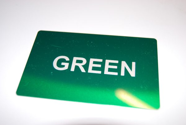 Green Metal Business Cards