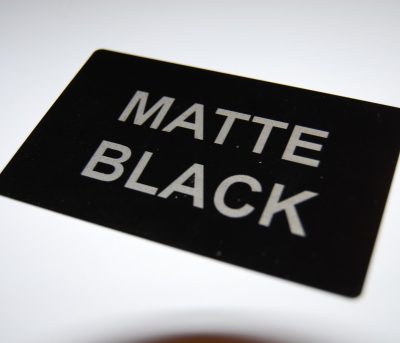 Matte Black Metal Business Cards