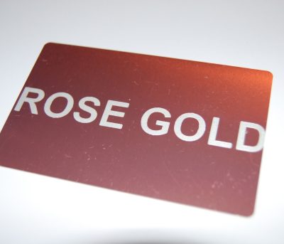 Rose Gold Metal Business Cards