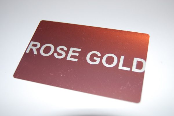 Rose Gold Metal Business Cards