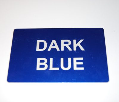 Dark Blue Metal Business Cards