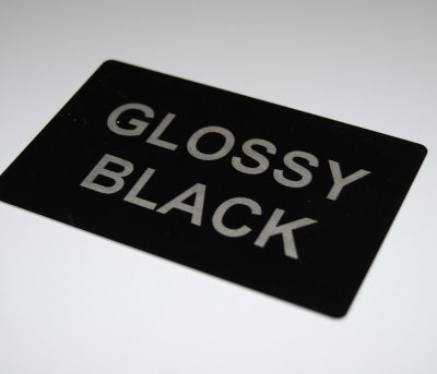 Gloss Black Metal Business Cards