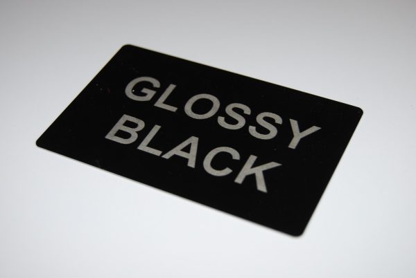 Gloss Black Metal Business Cards